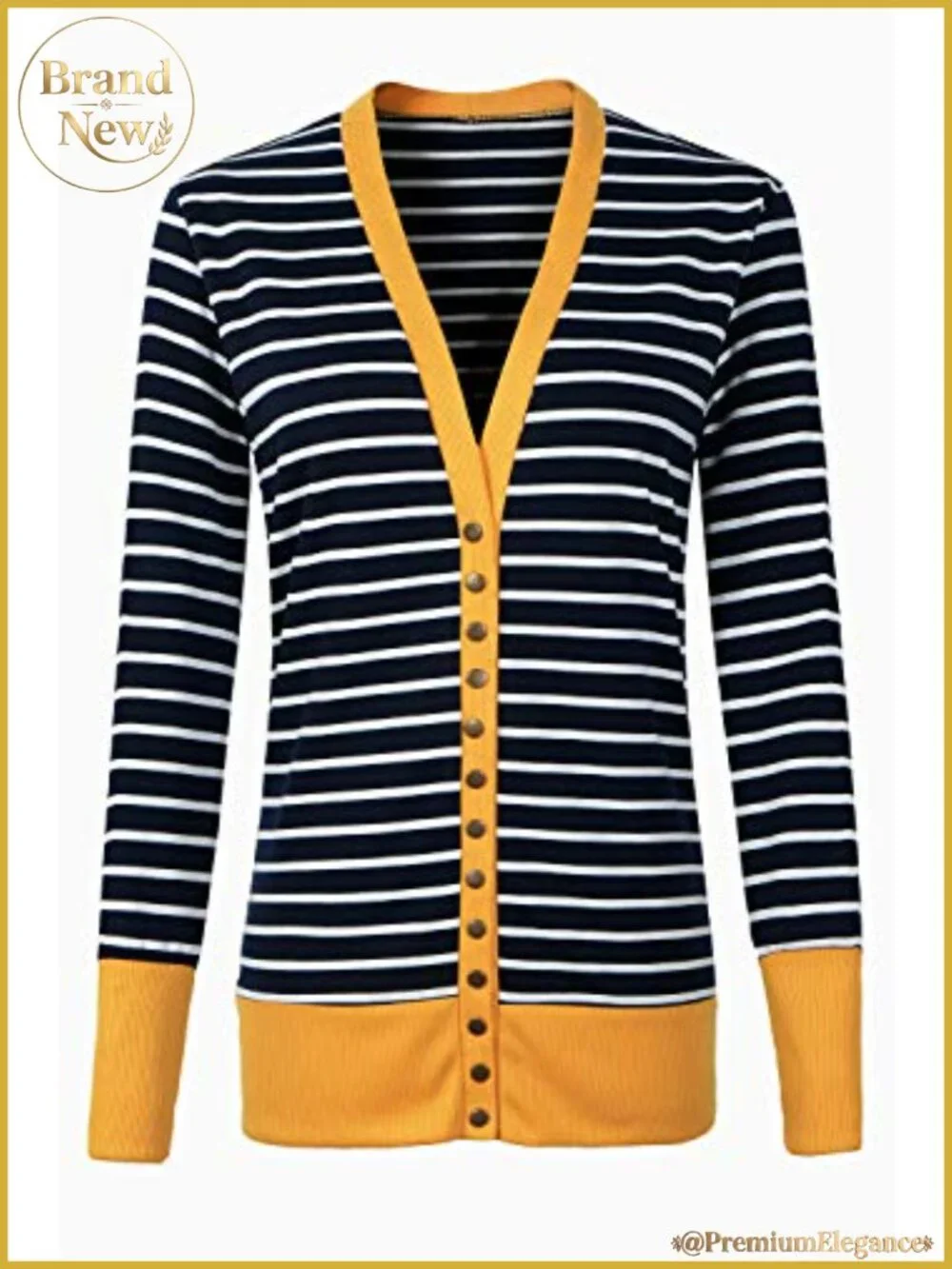 Women's Cardigan Sweater Long Sleeve Open Front Ribbed Knit Lightweight Snap
